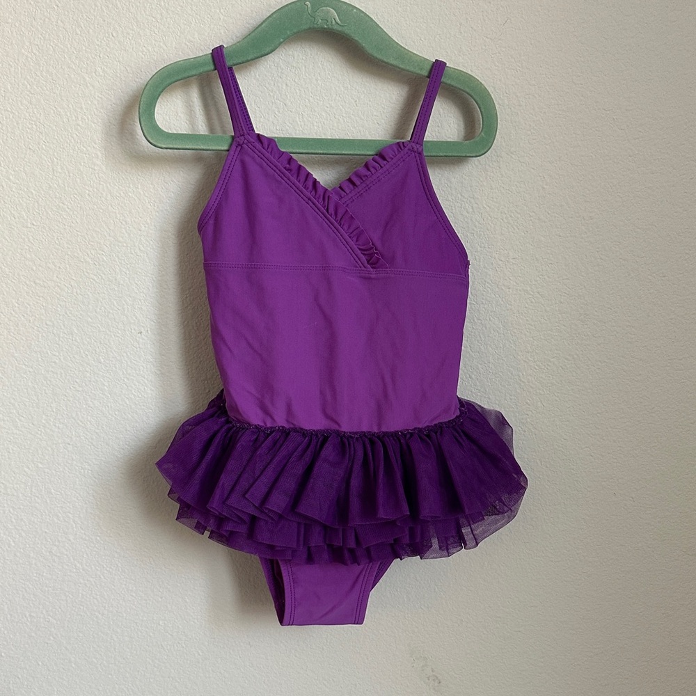 Girls Purple Tutu One-Piece swimsuit